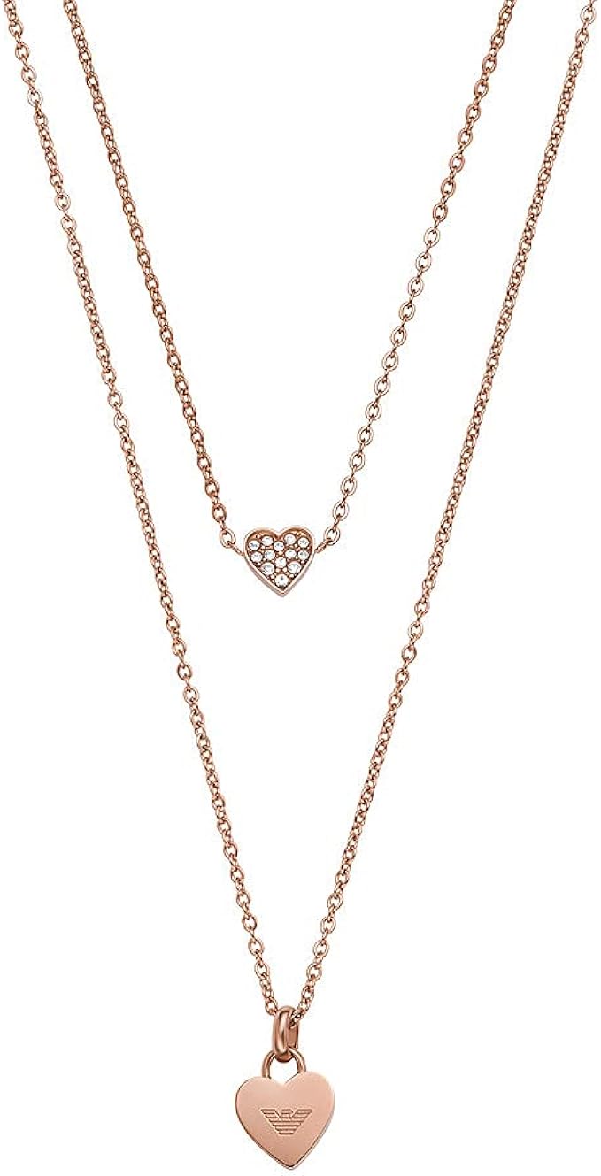 女士项链,不锈钢,玫瑰金色,egs2824221 : 亚马逊中国: 珠宝首饰